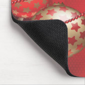 美しい赤とゴールデンクリスマスボールマウスパッド マウスパッド (コーナー)