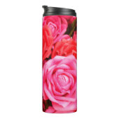 美しい赤とピンクのバラ タンブラー (回転右)