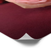 美しい赤とピンクのバラ ポスター (角)