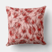 美しい赤とピンクのモノグラーム角枕 クッション (裏面)