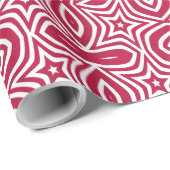 美しい赤と白の星のカラフルベクトルデザイン ラッピングペーパー (ロールコーナー)