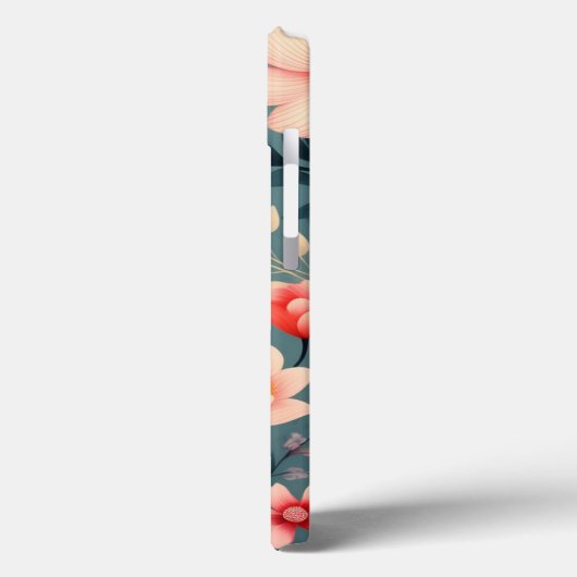 美しい赤と白の花春花柄 Case-Mate iPhoneケース (裏面 / 左)