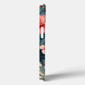 美しい赤と白の花春花柄 Case-Mate iPhoneケース (裏面 / 右)