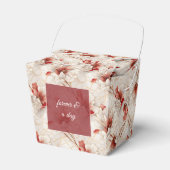 美しい赤と白の花 フェイバーボックス (正面サイド)