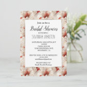 美しい赤と白の花 招待状 (スタンド正面)