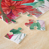 美しい赤と白クリスマス ジグソーパズル (側面)