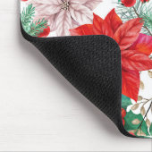 美しい赤と白クリスマス マウスパッド (コーナー)