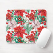 美しい赤と白クリスマス マウスパッド (マウス)