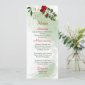 美しい赤と白花の緑の植物 メニュー (スタンド正面)