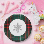 美しい赤と緑のクリスマスプレッドスノーフレーク ペーパープレート (パーティー)