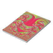 美しい赤と緑のテクスチャカラー抽象芸術アート ノートパッド (回転)