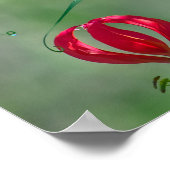 美しい赤と黄色の炎のユリの写真 ポスター (角)