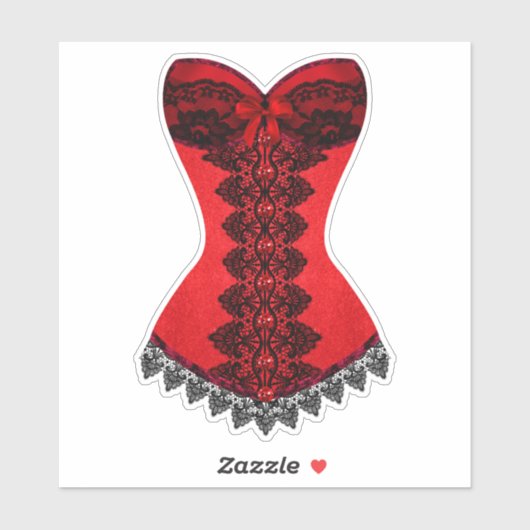 美しい赤と黒のランジェリー シール (シート)