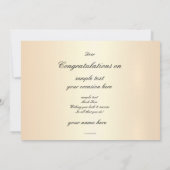 美しい赤のフローラデザインおめでとう 招待状 (裏面)