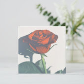 美しい赤のローズテキストフラットカード (スタンド正面)