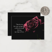 美しい赤のローズブラック背景サンキューカード ノートカード (正面/裏面インサイチュ)