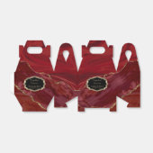 美しい赤の大理石と金ゴールド優先ボックス フェイバーボックス (折り畳みなし)