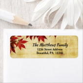 美しい赤カエデ日本のの葉枝 ラベル (インサイチュ)