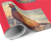 美しい赤キジ ラッピングペーパー (ロールコーナー)