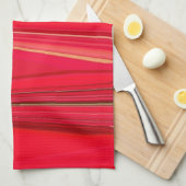 美しい赤テクスチャカラー抽象芸術アートデザイン キッチンタオル (四つ折り)