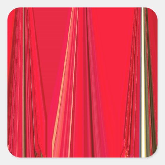 美しい赤テクスチャカラー抽象芸術アートデザイン スクエアシール (正面)