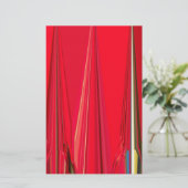美しい赤テクスチャカラー抽象芸術アートデザイン 便箋 (スタンド正面)