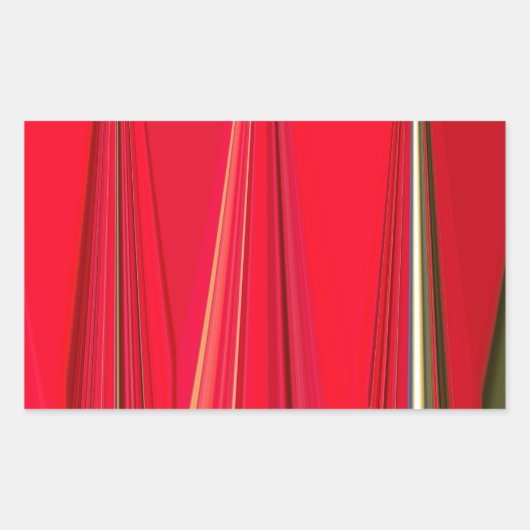 美しい赤テクスチャカラー抽象芸術アートデザイン 長方形シール (正面)