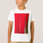 美しい赤テクスチャカラー抽象芸術アートデザイン Tシャツ (正面)