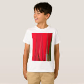美しい赤テクスチャカラー抽象芸術アートデザイン Tシャツ (正面フル)