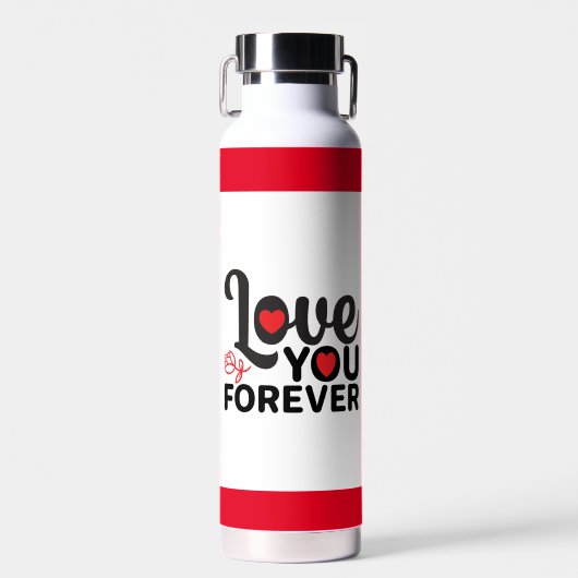 美しい赤バレンタインデートレンディーウォーターボトル ウォーターボトル (正面)