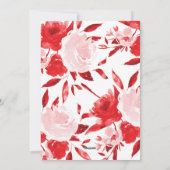 美しい赤フローラクリスマスホリデーフォトカード シーズンカード (裏面)