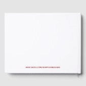 美しい赤ポインセティアスゲストブック ゲストブック (裏面)