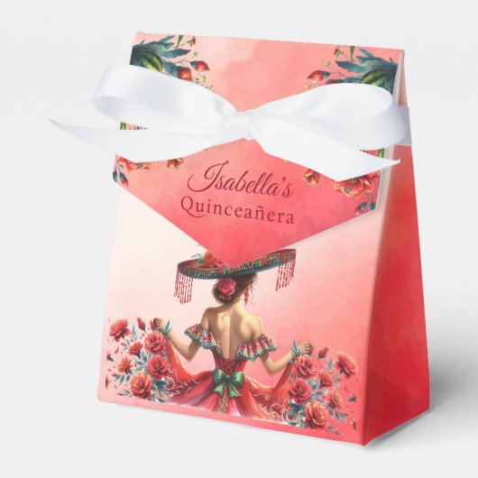 美しい赤メキシコスタイルキンセアニラ フェイバーボックス (正面サイド)