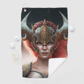 美しい赤毛の北欧の戦士 ゴルフタオル (インサイチュ)