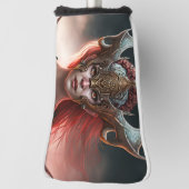 美しい赤毛の北欧の戦士 ゴルフヘッドカバー (回転90)