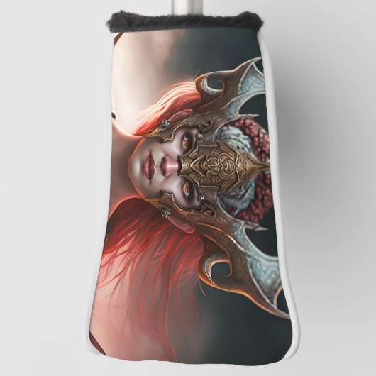 美しい赤毛の北欧の戦士 ゴルフヘッドカバー (回転90)