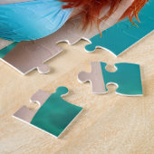 美しい赤毛女性の水中撮影 ジグソーパズル (側面)