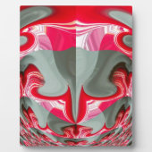 美しい赤灰灰色の幾何学的モチーフARTデザイン フォトプラーク (正面)