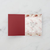 美しい赤白の花 サンキューカード (内部)