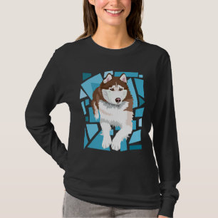 美しい赤茶色シベリアのハスキー Tシャツ