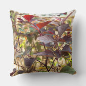 美しい赤葉色 クッション (裏面)