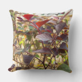 美しい赤葉色 クッション (正面)