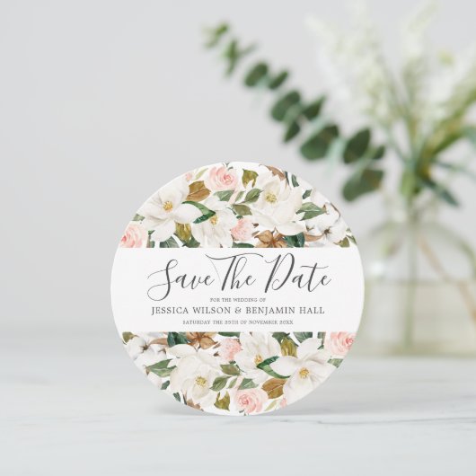 美しい赤面とホワイトウォーター色の花結婚の数 セーブザデート (スタンド正面)