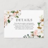 美しい赤面と白結婚い花の詳細 エンクロージャーカード (正面)