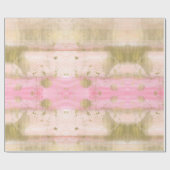 美しい赤面のピンクの金ゴールドの魅力的な水彩画こんにちは ラッピングペーパー (フラット)