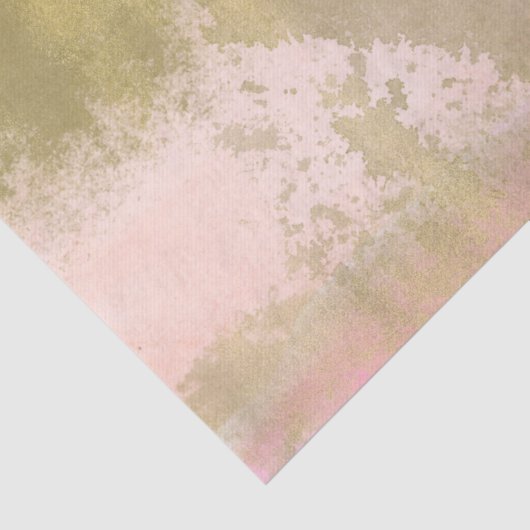 美しい赤面のピンクの金ゴールドの魅力的な水彩画こんにちは 薄葉紙 (詳細)
