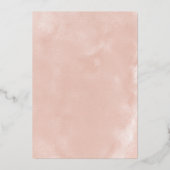 美しい赤面シルバーハートドレスブライダルシャワー 箔招待状 (裏面)