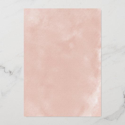 美しい赤面シルバーハートドレスブライダルシャワー 箔招待状 (裏面)