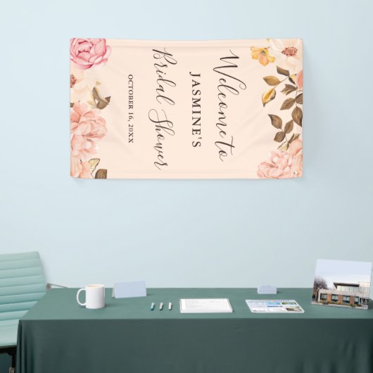 美しい赤面ピンクイングリッシュバラブライダルシャワー 横断幕 (トレードショー)