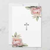 美しい赤面ピンクフローラ写真追悼会 招待状 (裏面)